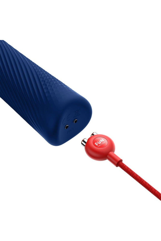 FUN FACTORY - BACCHETTA RUMBLE PESATA VIBRANTE RICARICABILE IN SILICONE VIM BLU NOTTE