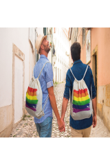 PRIDE - ZAINO CON BANDIERA LGBT IN COTONE