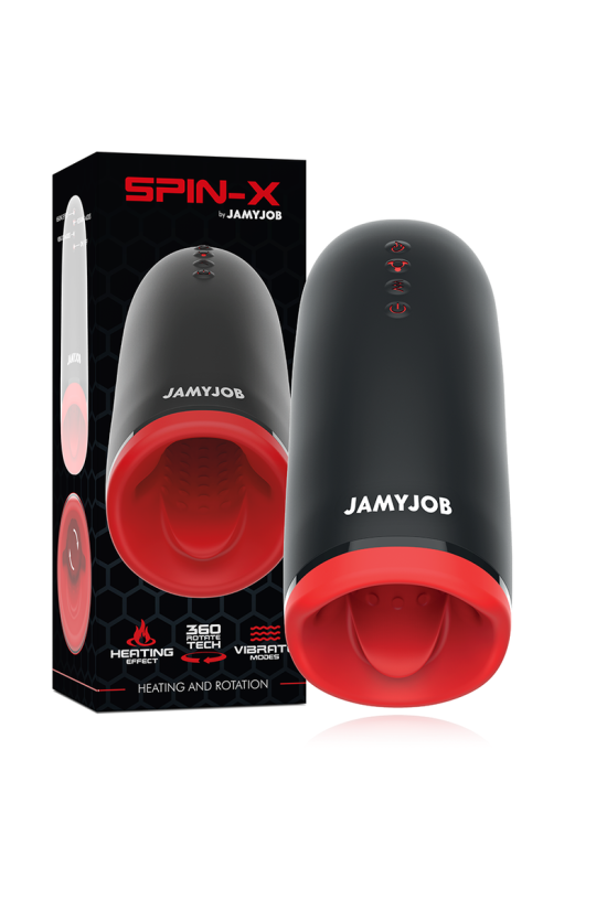 JAMYJOB - MASTURBATORE RISCALDANTE E ROTANTE SPIN-X