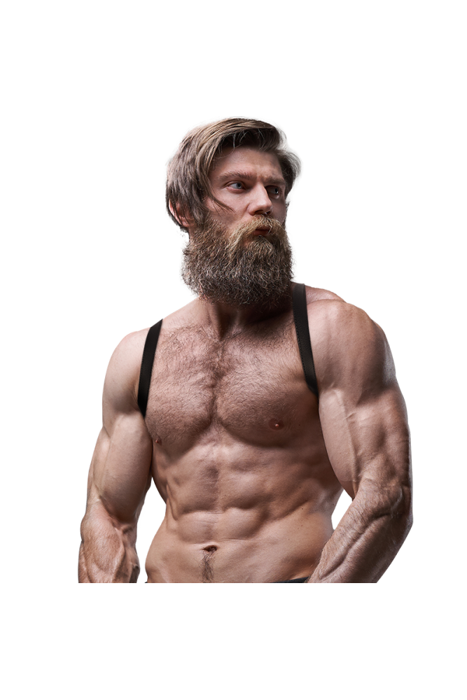 FETISH SUBMISSIVE ATTITUDE - IMBRACATURA POSTERIORE IN ECOPELLE DA UOMO