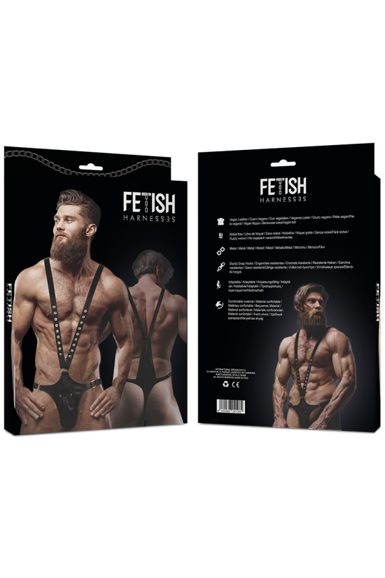 FETISH SUBMISSIVE ATTITUDE - IMBRACATURA IN ECOPELLE A FORMA DI V PER UOMO