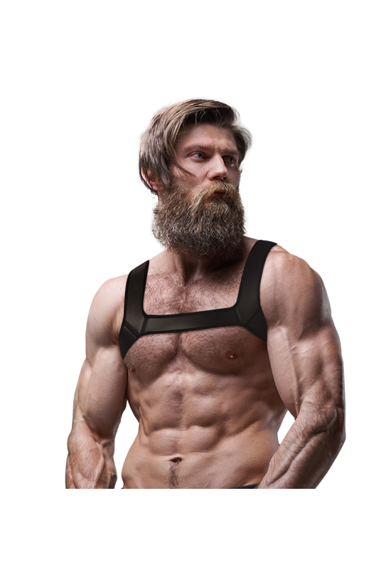 FETISH SUBMISSIVE ATTITUDE - IMBRACATURA PER IL PETTO IN NEOPRENE PER UOMINI TAGLIA L