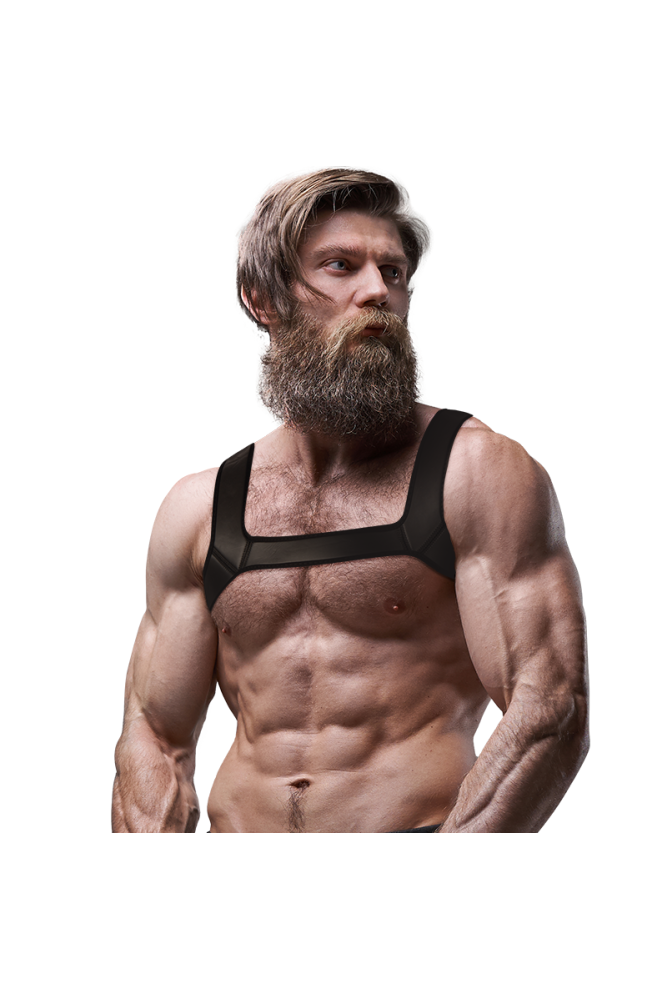 FETISH SUBMISSIVE ATTITUDE - IMBRACATURA PER IL PETTO IN NEOPRENE PER UOMINI TAGLIA L