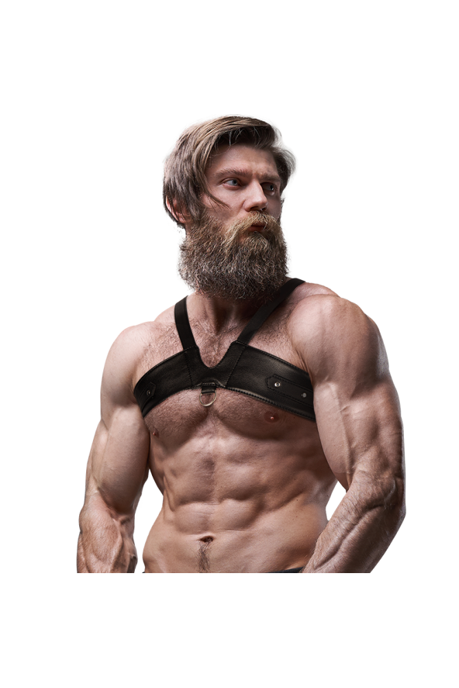 FETISH SUBMISSIVE ATTITUDE - IMBRACATURA PER IL PETTO IN ECOPELLE DELLA BRIGATA UOMO