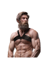 FETISH SUBMISSIVE ATTITUDE - IMBRACATURA PER IL PETTO IN ECOPELLE DELLA BRIGATA UOMO