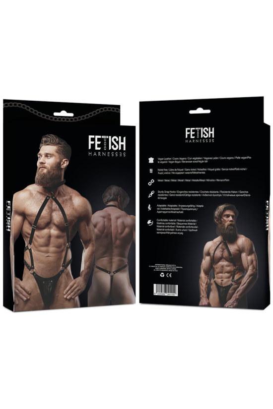 FETISH SUBMISSIVE ATTITUDINE - IMBRACATURA JOCK STRAP IN ECOPELLE DA UOMO
