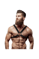 FETISH SUBMISSIVE ATTITUDE - IMBRACATURA IN ECOPELLE CON PETTO INCROCIATO DA UOMO