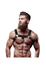 FETISH SUBMISSIVE ATTITUDE - IMBRACATURA PER IL PETTO IN ECOPELLE DA UOMO