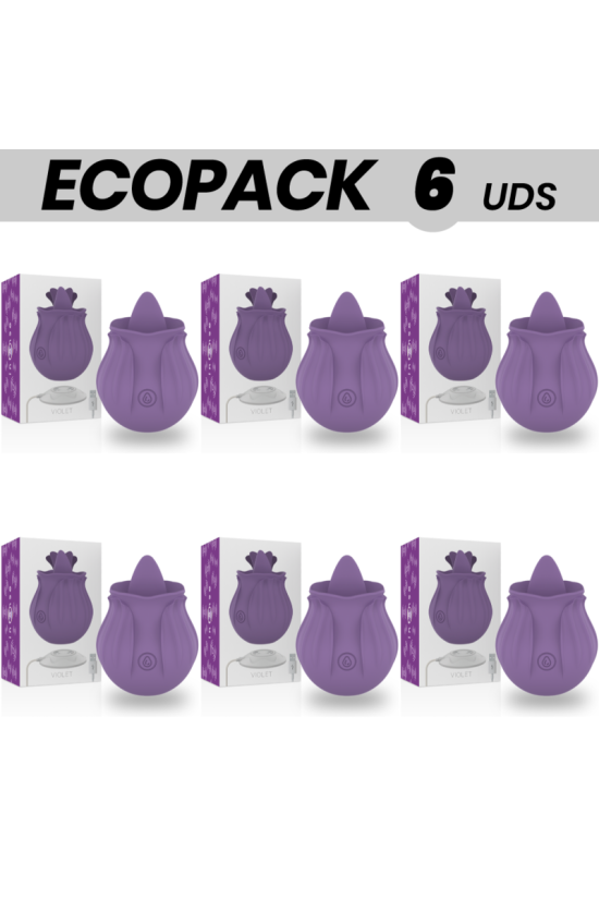 ECOPACK 6 UNIT - INTENSE STIMOLATORE CLITORIDE VIOLA 10 VIBRAZIONI LILLA