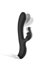 BLACK&SILVER - STIMOLATORE CONIGLIO IN SILICONE RICARICABILE JAMIE NERO