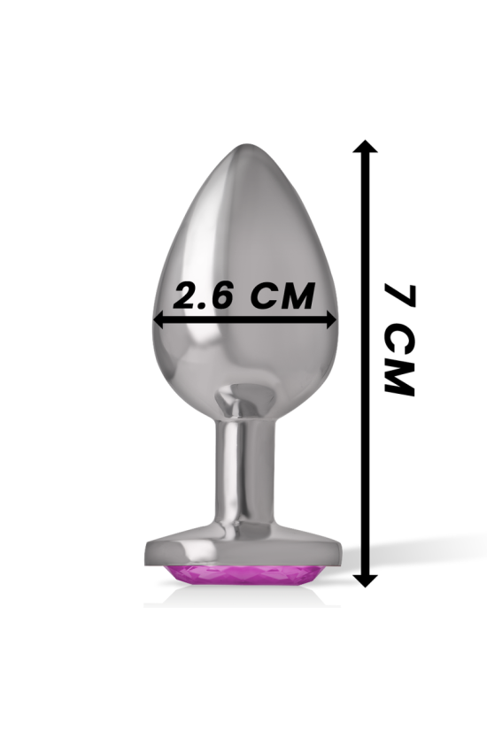 INTENSE - PLUG ANALE IN METALLO ALLUMINIO CUORE ROSA TAGLIA S