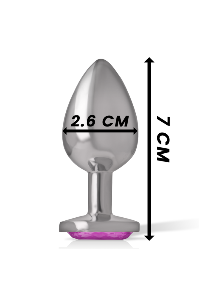 INTENSE - PLUG ANALE IN METALLO ALLUMINIO CUORE ROSA TAGLIA S