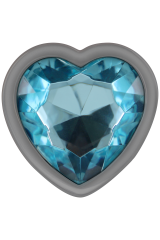 INTENSE - PLUG ANALE IN METALLO ALLUMINIO CUORE BLU TAGLIA S