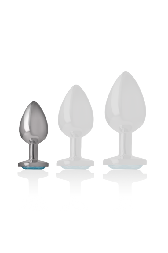 INTENSE - PLUG ANALE IN METALLO ALLUMINIO CUORE BLU TAGLIA S