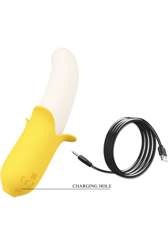 PRETTY LOVE - BANANA GEEK SUPER POWER 7 VIBRAZIONI SU E GIÙ SILICONE NERO