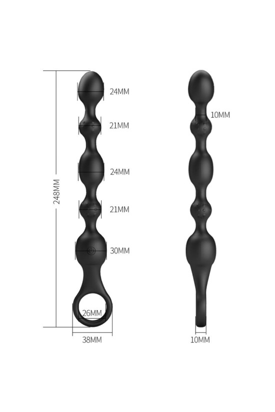 PRETTY LOVE - VAN ANAL BALLS 10 VIBRAZIONI IN SILICONE RICARICABILE