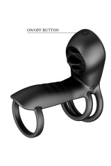 PRETTY LOVE - GUAINA PER PENE JAMMY 12 VIBRAZIONI CON LINGUA IN SILICONE RICARICABILE