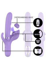 INTENSE - BILLIE VIBRATORE MULTIFUNZIONALE RICARICABILE A SUCCHIO CON PULSANTE VIOLA