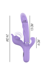 INTENSE - BILLIE VIBRATORE MULTIFUNZIONALE RICARICABILE A SUCCHIO CON PULSANTE VIOLA