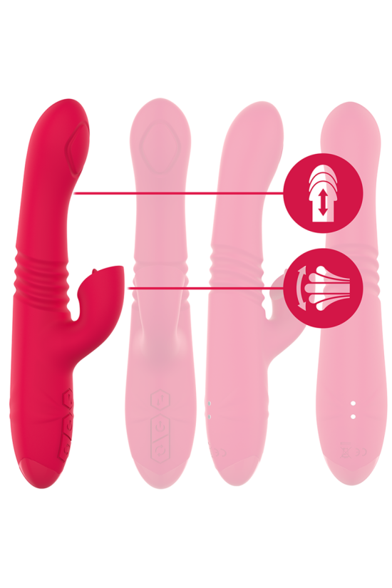 INTENSE - VIBRATORE MULTIFUNZIONE RICARICABILE UP & DOWN DUA CON LINGUA ROSSA