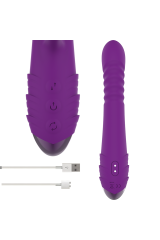 INTENSE - VIBRATORE MULTIFUNZIONE RICARICABILE IGGY UP & DOWN CON STIMOLATORE CLITORALE VIOLA