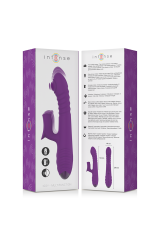 INTENSE - VIBRATORE MULTIFUNZIONE RICARICABILE IGGY UP & DOWN CON STIMOLATORE CLITORALE VIOLA