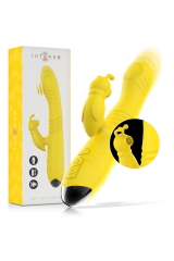 INTENSE - VIBRATORE MULTIFUNZIONE TOKY UP & DOWN CON STIMOLATORE CLITORALE GIALLO