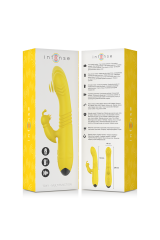 INTENSE - VIBRATORE MULTIFUNZIONE TOKY UP & DOWN CON STIMOLATORE CLITORALE GIALLO