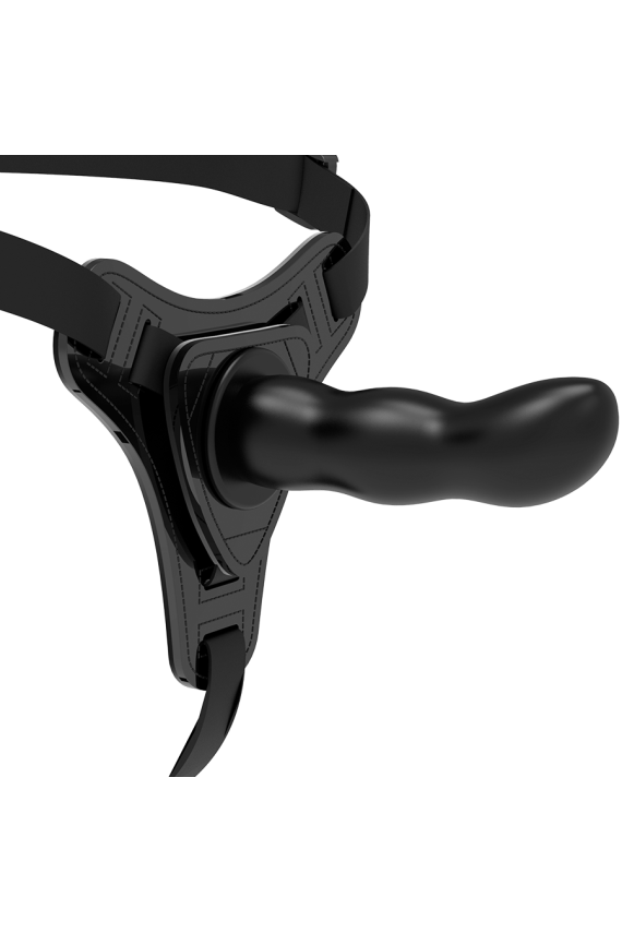 FETISH SUBMISSIVE HARNESS - SILICONE NERO PUNTO G 16 CM