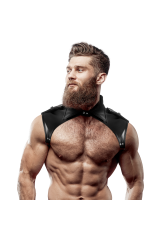 FETISH SUBMISSIVE ATTITUDE - IMBRACATURA PER IL COLLO IN ECOPELLE REGOLABILE DA UOMO BRIGADE