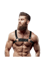 FETISH SUBMISSIVE ATTITUDINE - IMBRACATURA PER IL PETTO IN ECOPELLE DA UOMO PER BULLDOG TAGLIA M/L