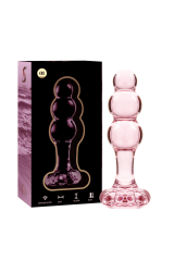 NEBULA SERIES BY IBIZA - MODELLO 1 PLUG ANALE VETRO BOROSILICATO ROSA 10.5 CM -O- 3 CM