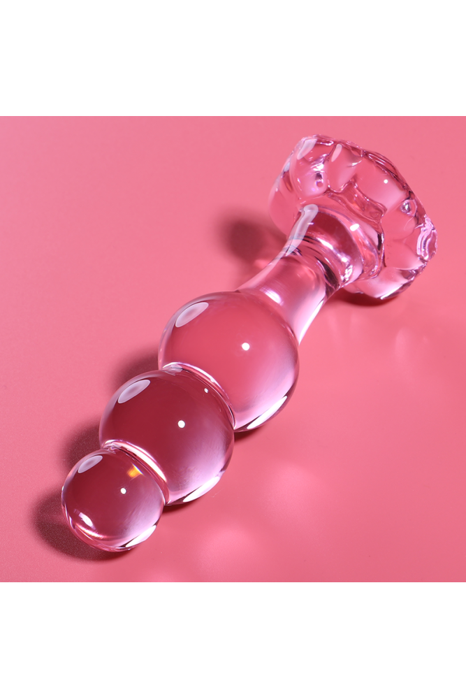 NEBULA SERIES BY IBIZA - MODELLO 1 PLUG ANALE VETRO BOROSILICATO ROSA 10.5 CM -O- 3 CM