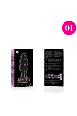 NEBULA SERIES BY IBIZA - MODELLO 1 PLUG ANALE VETRO BOROSILICATO ROSA 10.5 CM -O- 3 CM