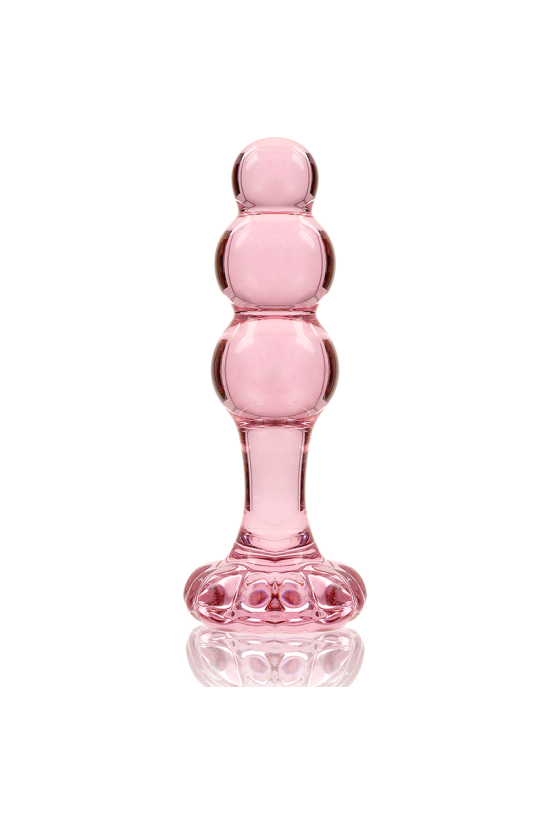 NEBULA SERIES BY IBIZA - MODELLO 1 PLUG ANALE VETRO BOROSILICATO ROSA 10.5 CM -O- 3 CM
