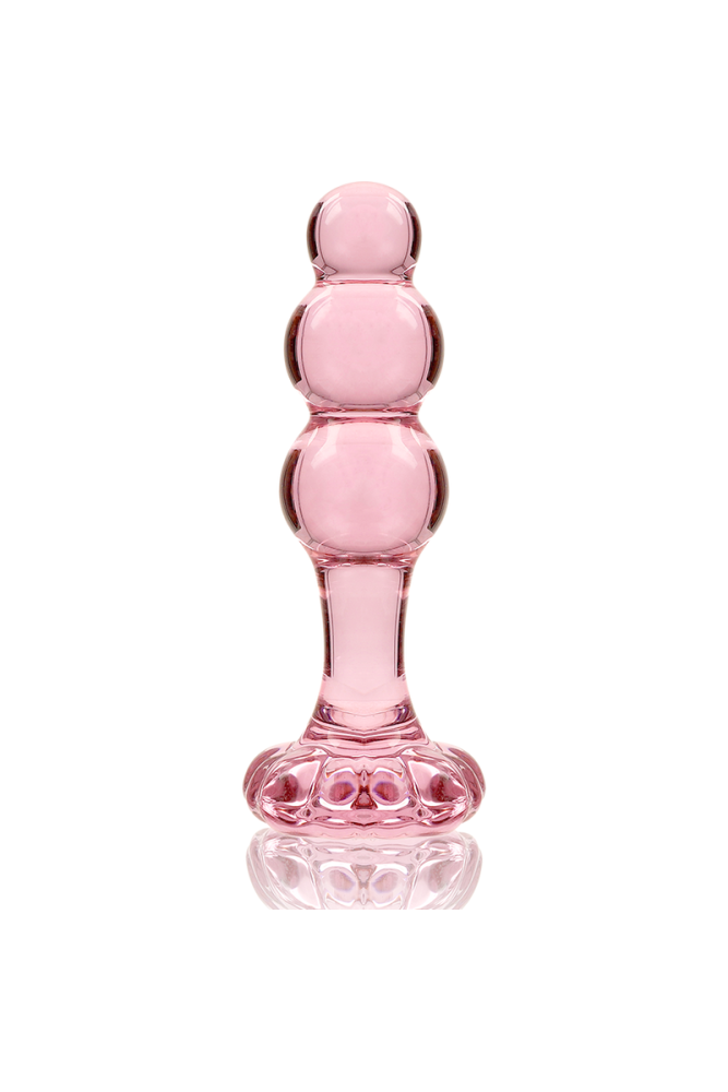 NEBULA SERIES BY IBIZA - MODELLO 1 PLUG ANALE VETRO BOROSILICATO ROSA 10.5 CM -O- 3 CM