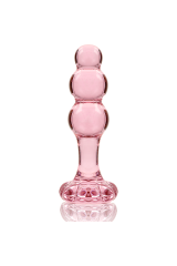 NEBULA SERIES BY IBIZA - MODELLO 1 PLUG ANALE VETRO BOROSILICATO ROSA 10.5 CM -O- 3 CM