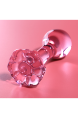 NEBULA SERIES BY IBIZA - MODELLO 2 PLUG ANALE VETRO BOROSILICATO ROSA 11 CM -O- 3.5 CM