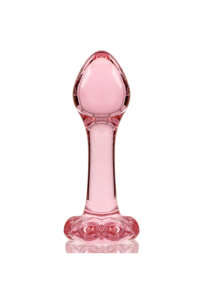 NEBULA SERIES BY IBIZA - MODELLO 2 PLUG ANALE VETRO BOROSILICATO ROSA 11 CM -O- 3.5 CM