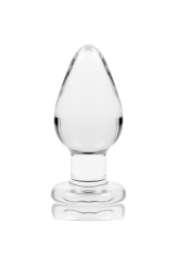 NEBULA SERIES BY IBIZA - MODELLO 3 PLUG ANALE VETRO BOROSILICATO TRASPARENTE 11 CM -O- 5 CM