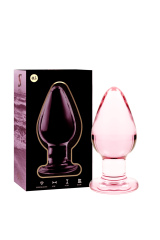 NEBULA SERIES BY IBIZA - MODELLO 3 PLUG ANALE VETRO BOROSILICATO ROSA 11 CM -O- 5 CM