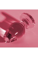 NEBULA SERIES BY IBIZA - MODELLO 3 PLUG ANALE VETRO BOROSILICATO ROSA 11 CM -O- 5 CM