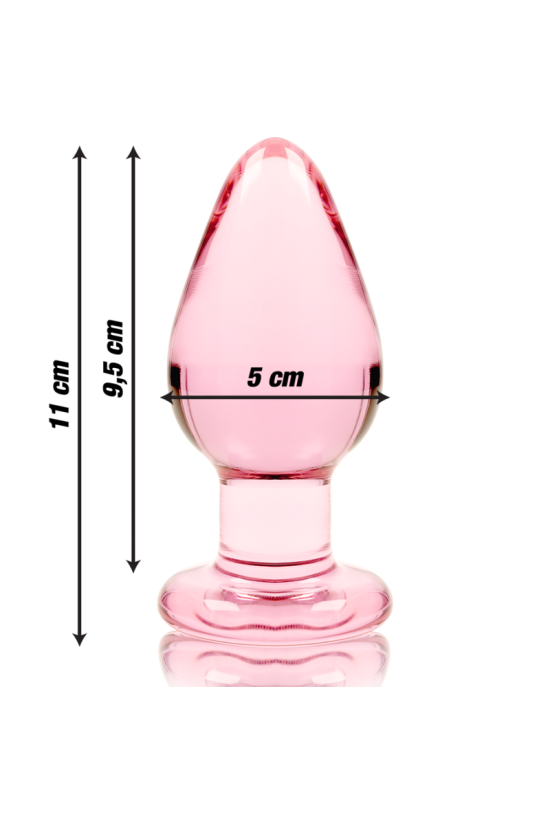 NEBULA SERIES BY IBIZA - MODELLO 3 PLUG ANALE VETRO BOROSILICATO ROSA 11 CM -O- 5 CM