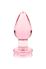 NEBULA SERIES BY IBIZA - MODELLO 3 PLUG ANALE VETRO BOROSILICATO ROSA 11 CM -O- 5 CM