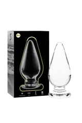 NEBULA SERIES BY IBIZA - MODELLO 4 PLUG ANALE VETRO BOROSILICATO TRASPARENTE 11 CM -O- 5 CM