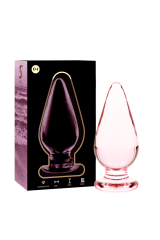 NEBULA SERIES BY IBIZA - MODELLO 4 PLUG ANALE VETRO BOROSILICATO ROSA 11 CM -O- 5 CM