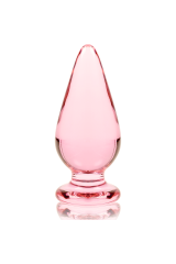 NEBULA SERIES BY IBIZA - MODELLO 4 PLUG ANALE VETRO BOROSILICATO ROSA 11 CM -O- 5 CM