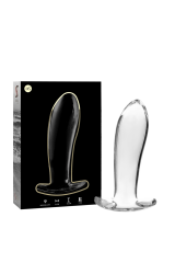 NEBULA SERIES BY IBIZA - MODELLO 5 PLUG ANALE VETRO BOROSILICATO TRASPARENTE 12.5 CM -O- 3.5 CM