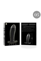 NEBULA SERIES BY IBIZA - MODELLO 5 PLUG ANALE VETRO BOROSILICATO TRASPARENTE 12.5 CM -O- 3.5 CM