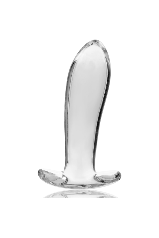 NEBULA SERIES BY IBIZA - MODELLO 5 PLUG ANALE VETRO BOROSILICATO TRASPARENTE 12.5 CM -O- 3.5 CM